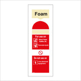 FI036 Foam Fire Extinguisher Sign with Fire Extinguisher Fire Tick Canister Lighting A