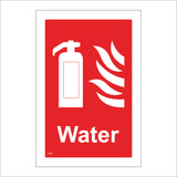 FI051 Water Fire Extinguisher Sign with Fire Extinguisher Fire