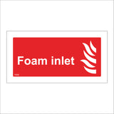 FI054 Foam Inlet Sign with Fire