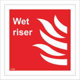 FI060 Wet Riser Sign with Fire