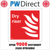 FI061 Dry Riser Sign with Fire