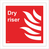 FI061 Dry Riser Sign with Fire