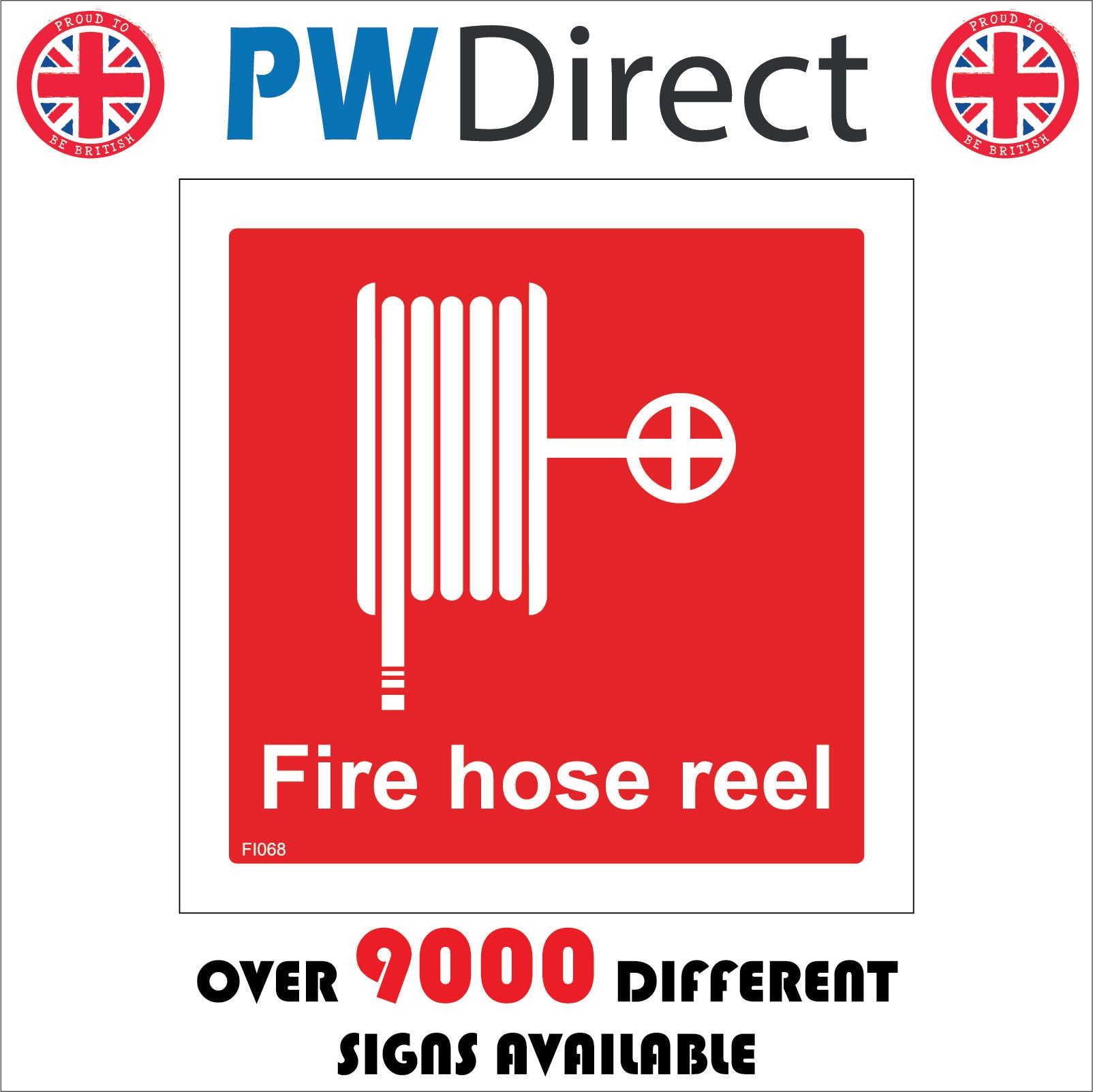 Fire Hose Reel Sign with Hose Reel – PWDirect