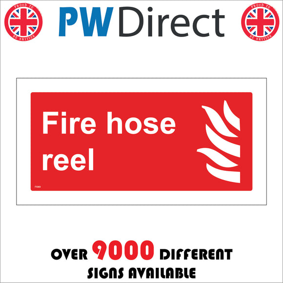 FI069 Fire Hose Reel Sign with Fire