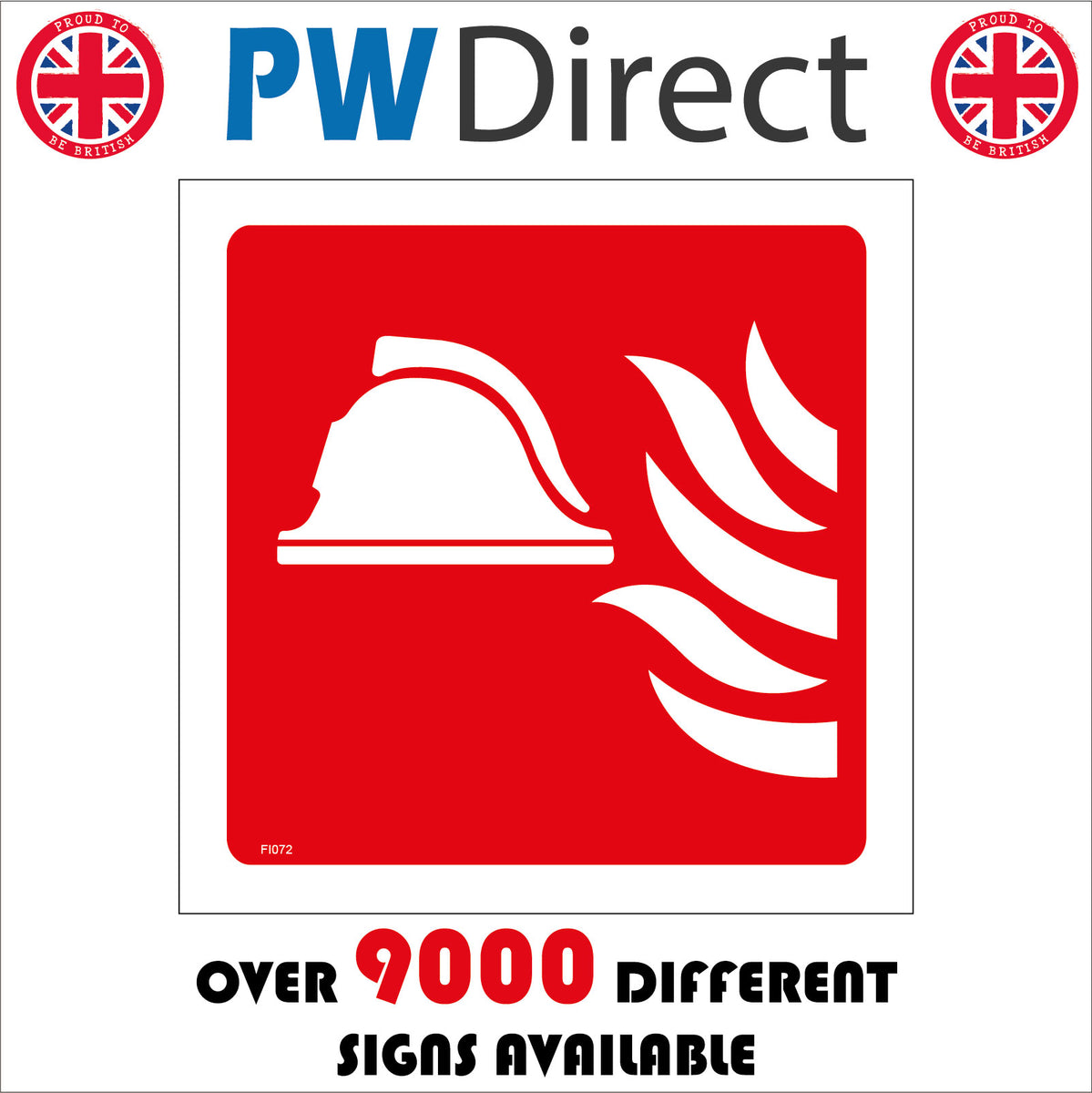 Fire Point Sign with Fire Firemans Helmet – PWDirect
