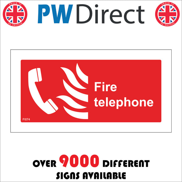 FI074 Fire Telephone Sign with Fire Telephone