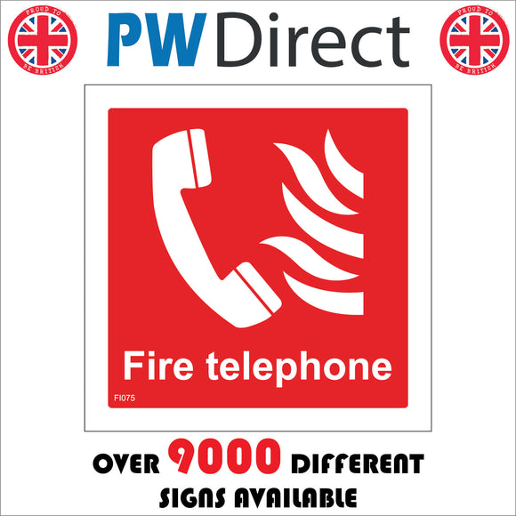 FI075 Fire Telephone Sign with Fire Telephone
