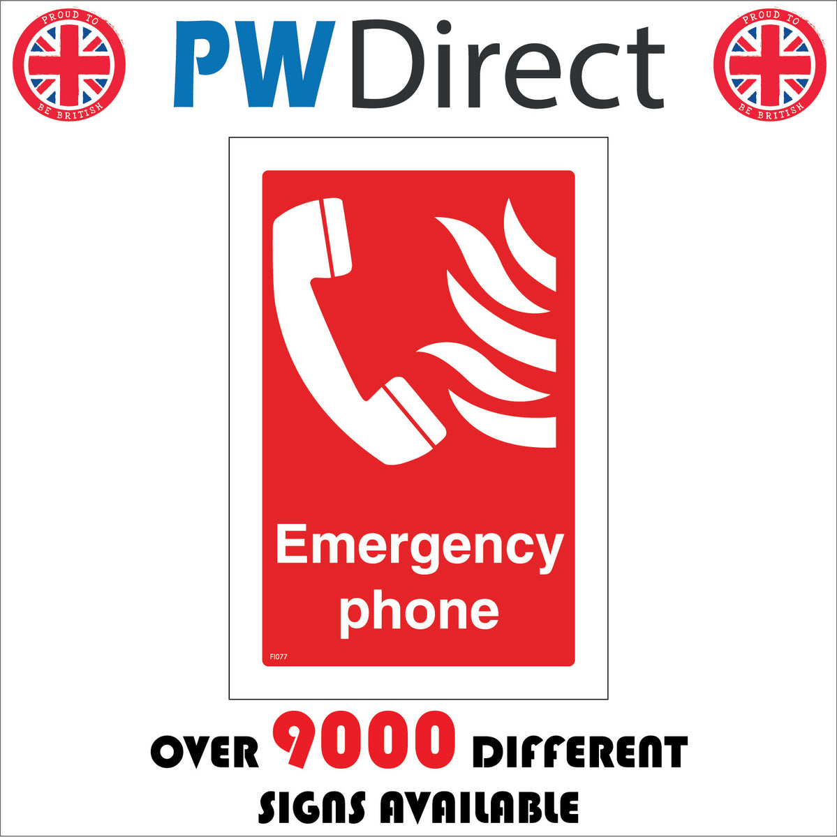 Emergency Telephone Sign with Fire Telephone – PWDirect