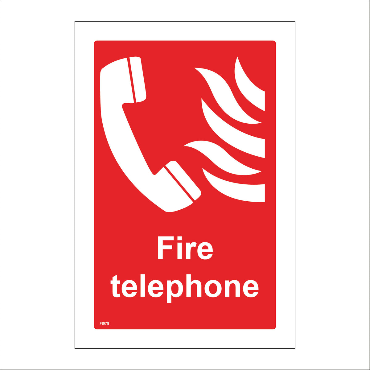 Fire Telephone Sign with Fire Telephone – PWDirect