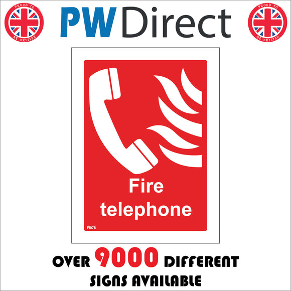 FI078 Fire Telephone Sign with Fire Telephone