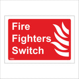 FI083 Fire Fighters Switch Sign with Fire