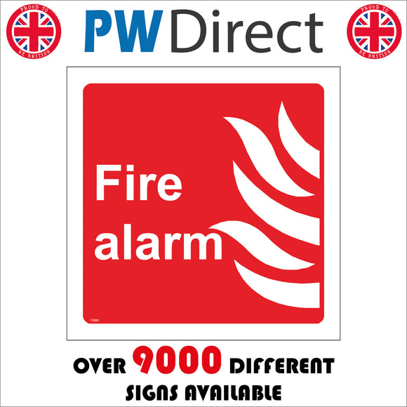 FI085 Fire Alarm Sign with Fire