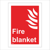 FI086 Fire Blanket Sign with Fire