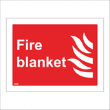 FI088 Fire Blanket Sign with Fire