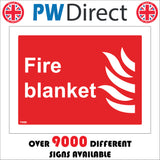 FI088 Fire Blanket Sign with Fire