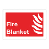 FI089 Fire Blanket Sign with Fire