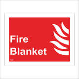 FI089 Fire Blanket Sign with Fire