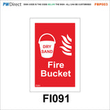 FBP003 Fire Alarm Call Point Extinguisher Action Bucket Hydrant