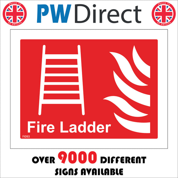 FI093 Fire Ladder Sign with Fire Ladder