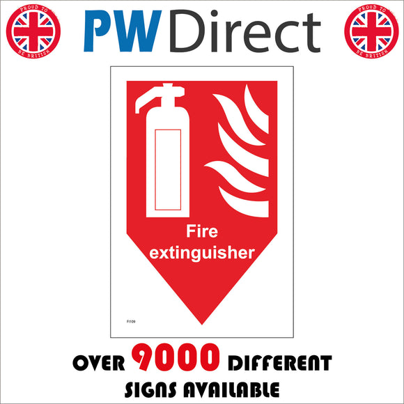 FI109 Fire Extinguisher Sign with Fire Extinguisher Fire