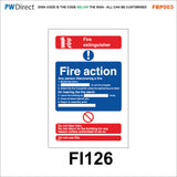 FBP003 Fire Alarm Call Point Extinguisher Action Bucket Hydrant