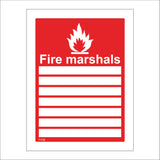 FI128 Fire Marshals Sign with Fire