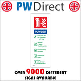 FI146 Fire Extinguisher Powder Sign with Fire Extinguisher Fire Can Gas Tick