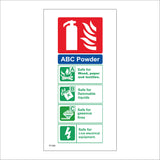 FI149 Fire Extinguisher Powder Sign with Fire Extinguisher Fire Can Gas Lightning
