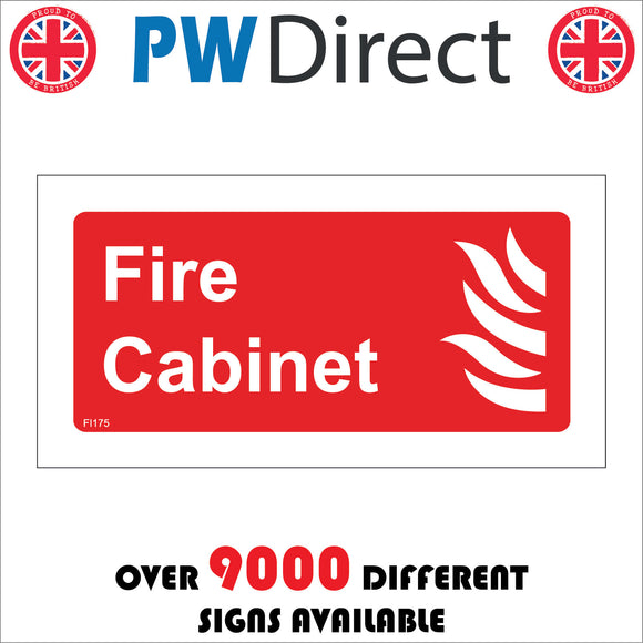 FI175 Fire Cabinet Sign with Fire