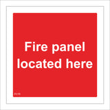FI179 Fire Panel Located Here Sign