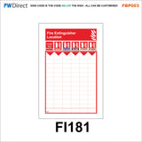 FBP003 Fire Alarm Call Point Extinguisher Action Bucket Hydrant