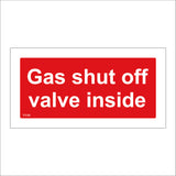 FI190 Gas Shut Off Valve Inside Sign