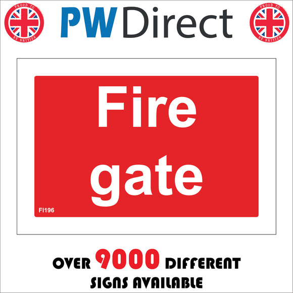 FI196 Fire Gate Sign