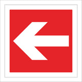 FI215 Arrow Left Right On Red Direction  Sign with Left Arrow