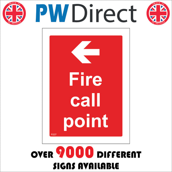 FI227 Fire Call Point Left Arrow Direction