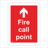FI228 Fire Call Point Ahead Straight On Up Arrow