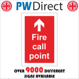 FI228 Fire Call Point Ahead Straight On Up Arrow