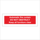 FI229 Automatic Fire Curtain Do Not Obstruct Furniture Clear