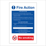 FI232 Fire Action In  The Event No Smoking