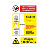 FI238 Argonite Area Integrity Tested Danger 11000 Volts
