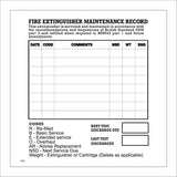 FI242 Fire Extinguisher Maintenance Record
