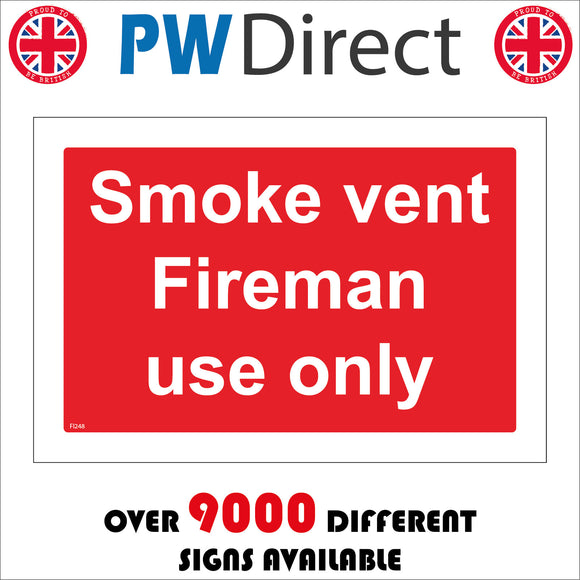 FI248 Smoke Vent Fireman Use Only