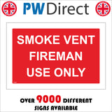 FI248 Smoke Vent Fireman Use Only