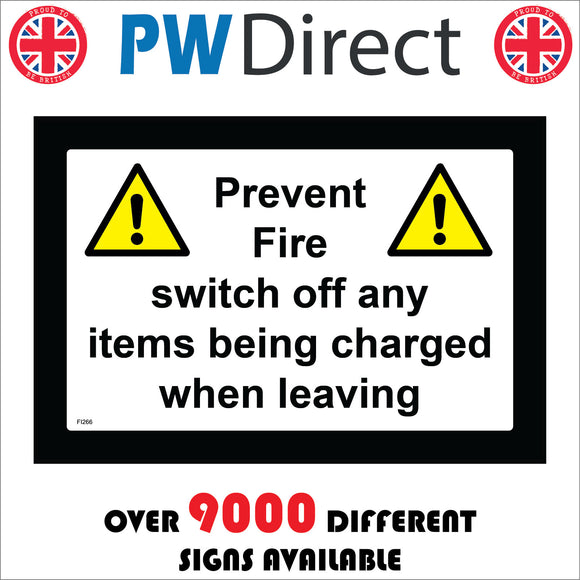 FI266 Prevent Fire Switch Off Items Being Charged When Leaving