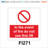 FSQ003 Gas Shut Off Valve Fire Do Not Lift Emergency Break Glass