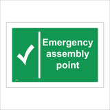 FS002 Emergency Assembly Point Sign with Tick