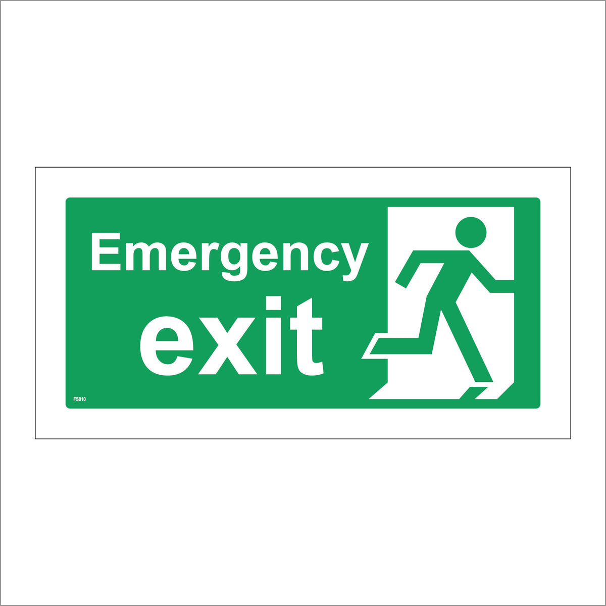 Emergency Run Sign Emergency Exit Right Sign with Running Man Door Arrow – PWDirect