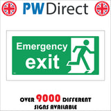 FS010 Emergency Exit Right Sign with Running Man Door Arrow