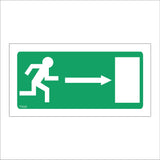 FS020 Emergency Exit Right Sign with Running Man Door Arrow