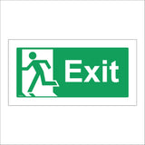 FS024 Exit Left Sign with Running Man Door